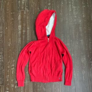 Náutica red zip up sweater.